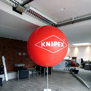 Advertising balloon with stand height 4.5 m (15 ft) max for indoor use Inflatable24.com by Inflatable24.com