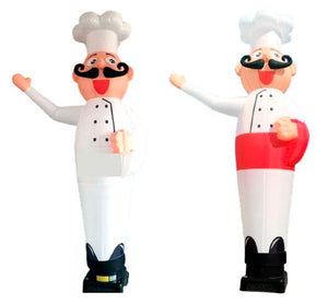Waving inflatable puppet Chef with logo printing POS Advertising Inflatable24.com by Inflatable24.com
