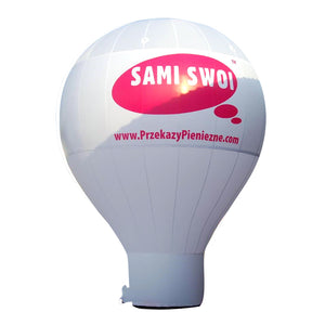Standing Giant Balloon - Hot air balloon shape - fully printed Inflatable24.com 6 m - 19.5 ft stock color without branding by Inflatable24.com
