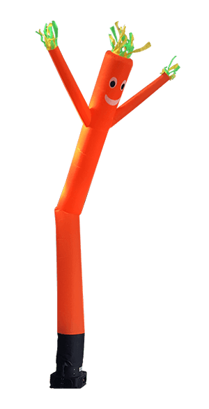 WAVING Sky dancer / Airdancer with logo Inflatable24.com 4 m - 13 ft orange no arrow by Inflatable24.com