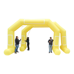 Inflatable Archway – EasyArch: stock color prepared for banner Inflatable24.com M (6 m x 4.25 m) - (19.5 ft x 15 ft) yellow With Feet by Inflatable24.com
