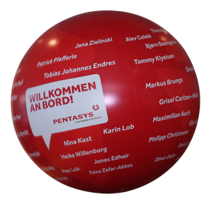 Crowdballs Vinyl from 1 m (3.5 ft)- 2 m( 6.5 ft) - 100% digital printing Inflatable24.com by Inflatable24.com
