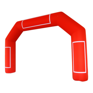 Inflatable Archway - XhibArch (double layer, airtight): stock color prepared for banner Inflatable24.com L (8 m x 5 m) - (26 ft x 16.5 ft) red No Feet by Inflatable24.com