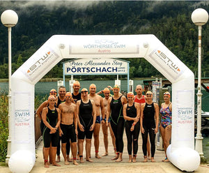 Inflatable Archway – EasyArch: stock color with logo banner Inflatable24.com by Inflatable24.com