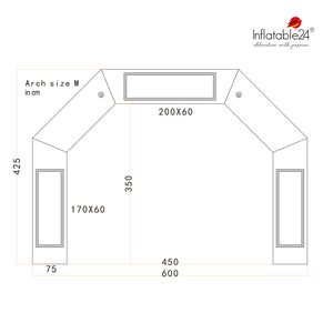 Inflatable Archway – XhibArch (double layer, airtight): fully printed in your color and design Inflatable24.com by Inflatable24.com