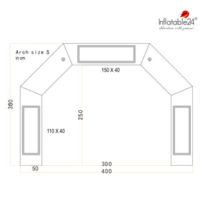 Inflatable Archway – ProArch: stock color with logo Inflatable24.com by Inflatable24.com