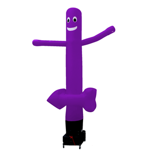 WAVING Sky dancer / Airdancer with logo Inflatable24.com 3 m - 10 ft purple no arrow by Inflatable24.com