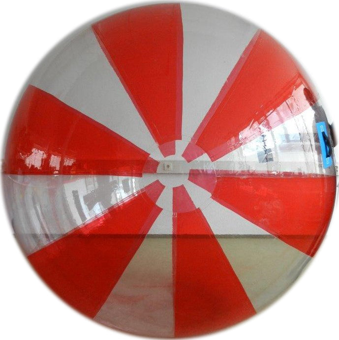 Water Walking Ball - original by Lauf!Ball Deutsche Inflatable 2 m - 6.5 ft PVC red stripes by Inflatable24.com