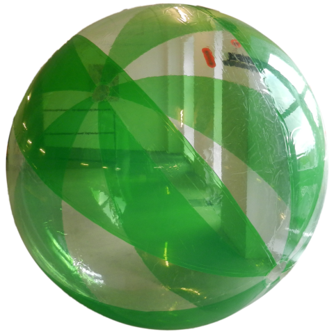 Water Walking Ball - original by Lauf!Ball Deutsche Inflatable 2 m - 6.5 ft PVC green stripes by Inflatable24.com