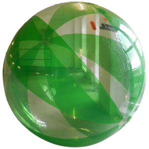 Water Walking Ball - original by Lauf!Ball Deutsche Inflatable 2 m - 6.5 ft PVC green stripes by Inflatable24.com