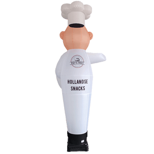 Waving inflatable puppet Chef with logo printing  - Inflatable24.com