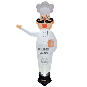 Waving inflatable puppet Chef with logo printing  - Inflatable24.com