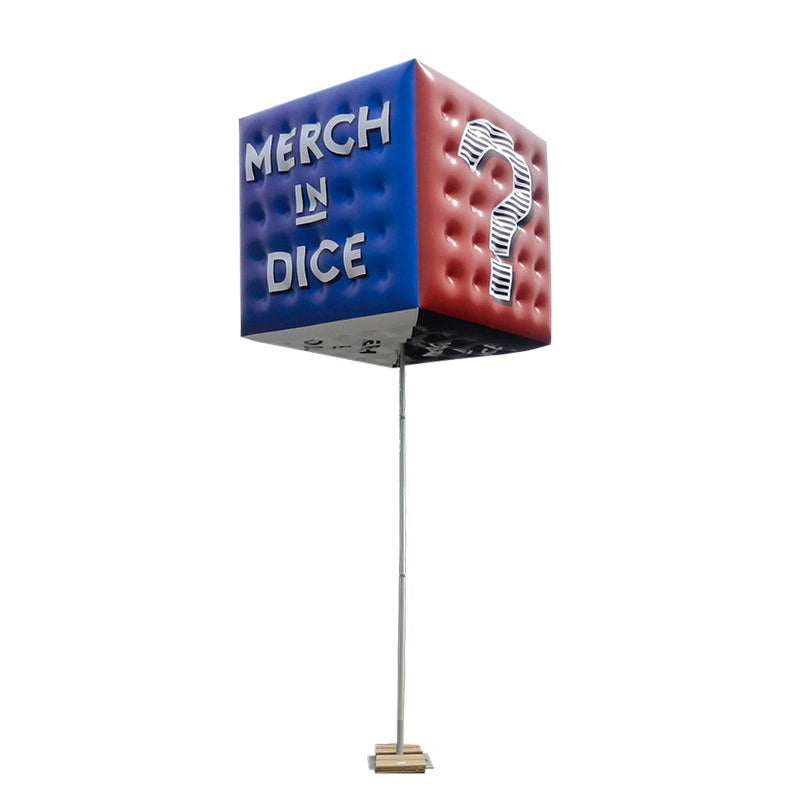 Cube Balloon with stand for outdoor advertising - 6 m (19.5 ft) height max Inflatable24.com by Inflatable24.com