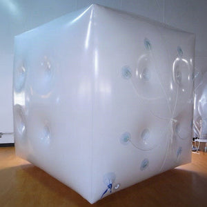 B-ware treasure trove SALE Inflatable24.com PVC cube white 2.5m by Inflatable24.com