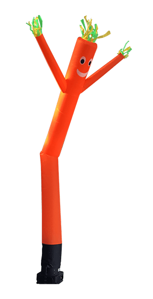 WAVING Sky dancer / Airdancer with logo Inflatable24.com 4 m - 13 ft orange no arrow by Inflatable24.com