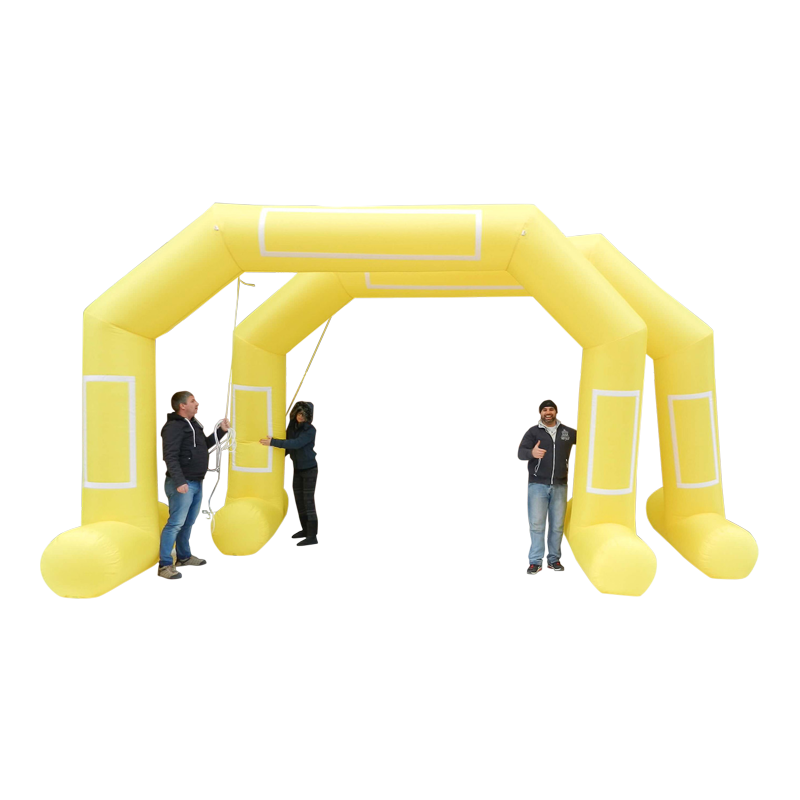 Inflatable Archway – ProArch: stock color prepared for banner Inflatable24.com M (6 m x 4.25 m) - (19.5 ft x 15 ft) yellow With Feet by Inflatable24.com