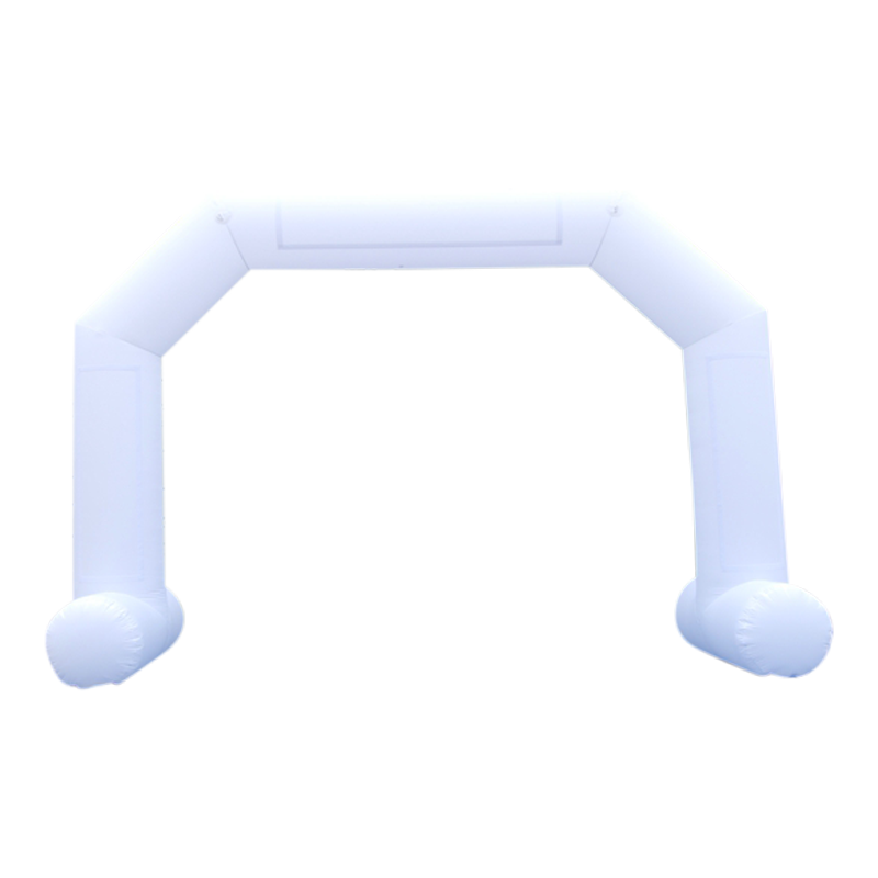 Inflatable Archway - XhibArch (double layer, airtight): stock color prepared for banner Inflatable24.com L (8 m x 5 m) - (26 ft x 16.5 ft) white With Feet by Inflatable24.com