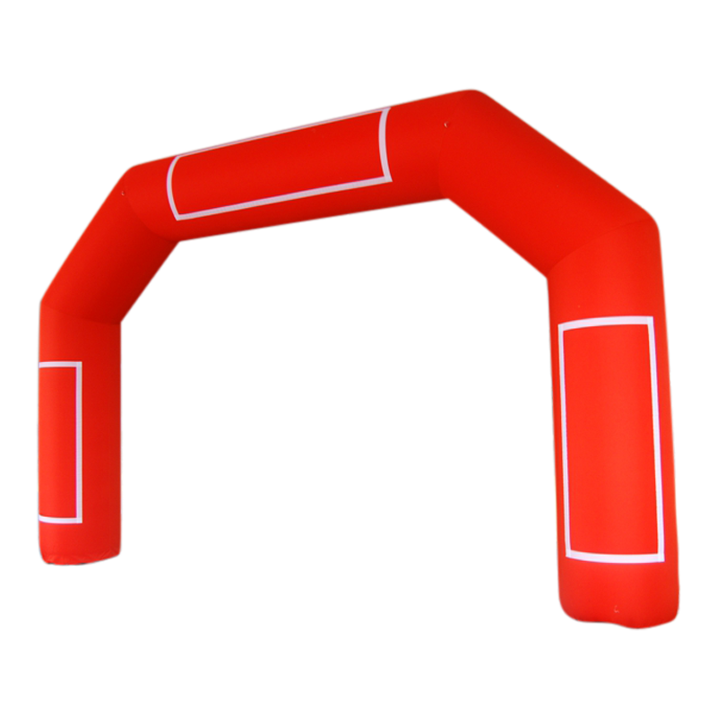Inflatable Archway - XhibArch (double layer, airtight): stock color prepared for banner Inflatable24.com L (8 m x 5 m) - (26 ft x 16.5 ft) red No Feet by Inflatable24.com