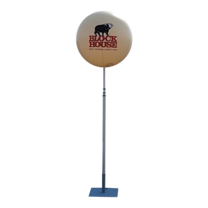 Balloon with stand for outdoor advertising - 6 m (19.5 ft) height max 1 m - 3.5 ft / Baseplate / no lighting - Inflatable24.com