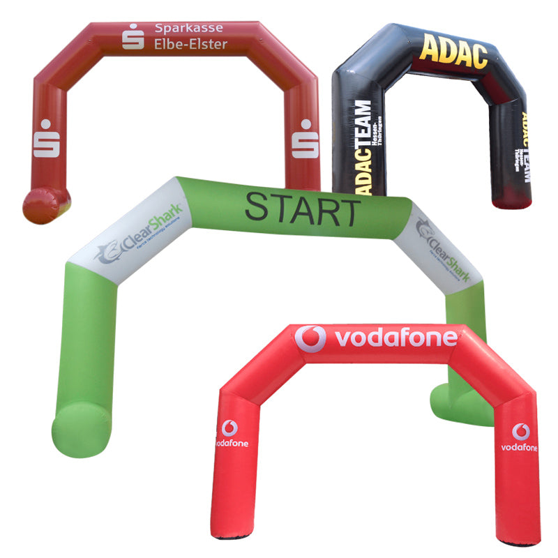 Inflatable Archway – EasyArch: stock color with logo banner Inflatable24.com by Inflatable24.com