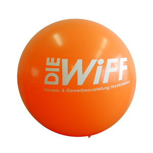 Giant latex advertising balloon with printed logo - double-sided/single-color - 50 cm to 2 m (20 in to 6.5 ft)  - Inflatable24.com